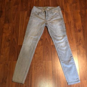 Gray Wash Denim Jeggings